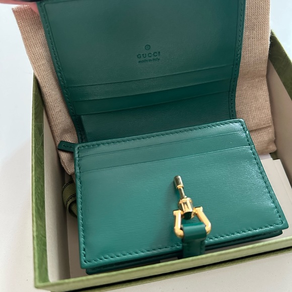 Authentic Gucci Jackie 1961 Compact Wallet in Green - Picture 5 of 6